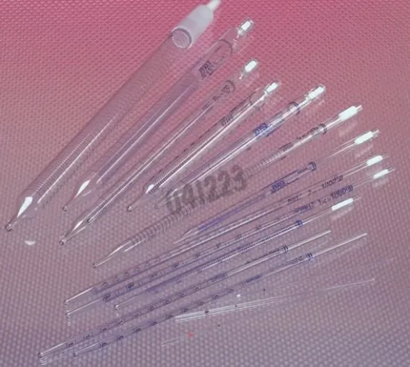 Pipette sérologique 10 ml en verre Pyrex jetable non cotonnée emballage multiple non stérile x 120