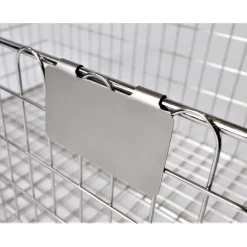 Plaque d'identification clipsable - inox - 95 x 50 mm