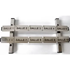 Plaque gravée - SALLE 9 - clipsable - 85 x 45 mm