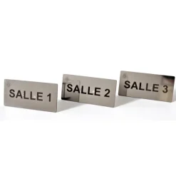 Plaque gravée - SALLE 3 - clipsable - 85 x 45 mm