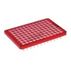 Plaque PCR twin tec 96 semi- jupée cadre couleur puits incolores - rouge x 25