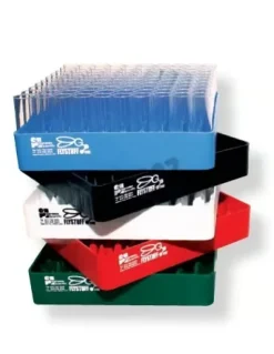 Plateau de recharge blanc pour flacons drosophile étroits x 12