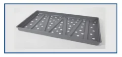 Plateau de transfert de stérilisation - 43 cm x 69 cm - 1 carton de 8 unités