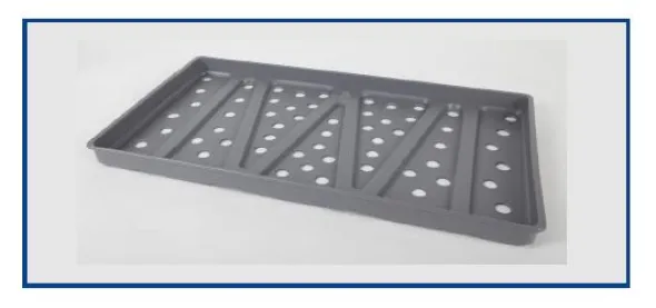 Plateau de transfert de stérilisation - 31 cm x 56 cm - 1 carton de 10 unités