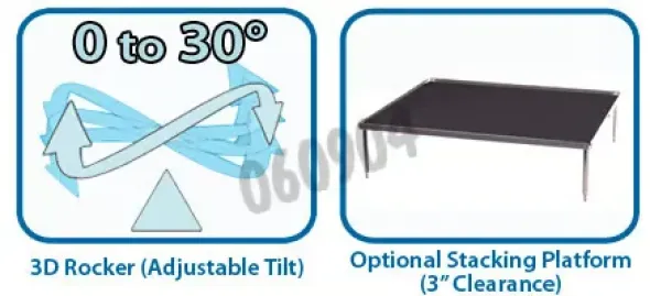 Plateforme empilable 300 x 300 mm tapis lisse - Ref : BR1000-STACK