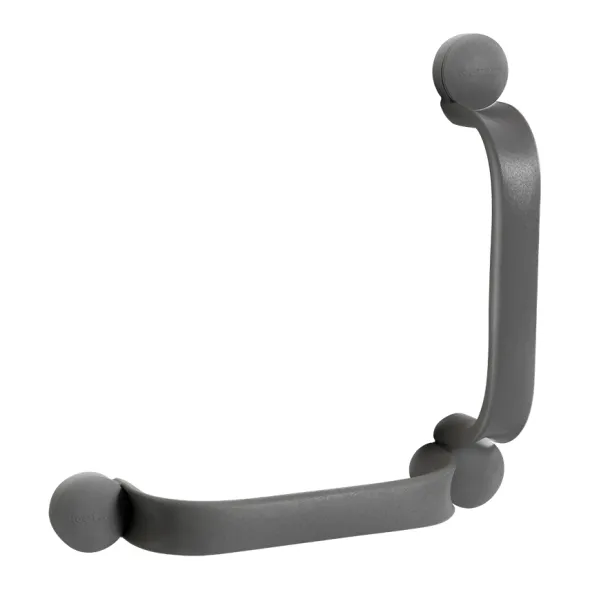 Poignée d'appui murale Etac Flex - modulaire - 2 segments 30 cm, l. totalement déplié : 60 cm - fixer par vis - gris