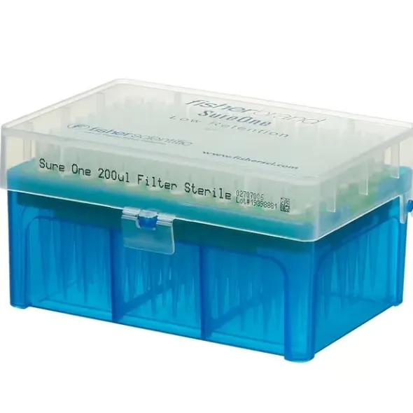 Pointe filtre fisherbrand sureone low retention 20-200 µl, cristal, stérile, 96/rack x 960