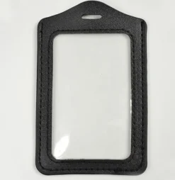 Porte-badge cuir CB 2 faces transparentes vertical lot de 50 pcs