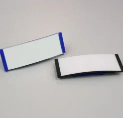 Porte-nom bleu rectangulaire 2.2 x 6.3 cm épingle lot de 25 pcs