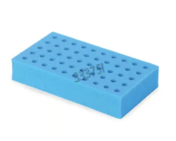 Portoir en mousse 50 tubes Ø 12 mm bleu pour vortex à tubes multipleq - Ref : 30400239