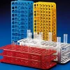 Portoir PP 90 tubes 6 x 15 Ø 13 mm bleu