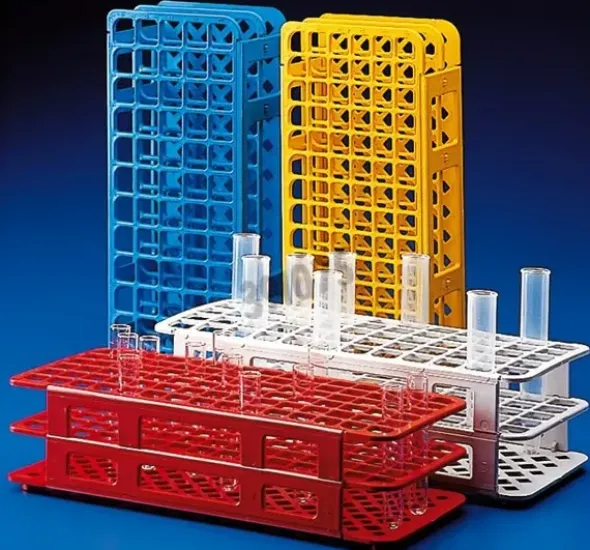 Portoir PP 90 tubes 6 x 15 Ø 13 mm bleu