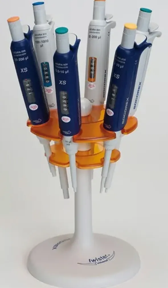 Portoir twister universel pour 6 pipettes bleu saphir
