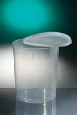 Pot conique 1 l PP naturel gradué hauteur 130 mm Ø 105 mm cape rentrante coiffante naturel x 250