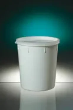 Pot conique 400 ml PP blanc hauteur 100 mm Ø 85 mm cape rentrante coiffante naturel x 460