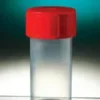 Pot droit 60 ml PP naturel hauteur 70 mm Ø 33 mm bouchon rouge stérile x 70 x 10