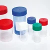Pot droit 40 ml PP naturel hauteur 70 mm Ø 30 mm bouchon bleu x 100 x 10