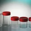 Pot droit 125 ml PP naturel hauteur 74 mm Ø 52 mm bouchon rouge x 380