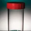 Pot droit 180 ml PP naturel hauteur 102 mm Ø 52 mm bouchon rouge stérile sal 10-3 x 264