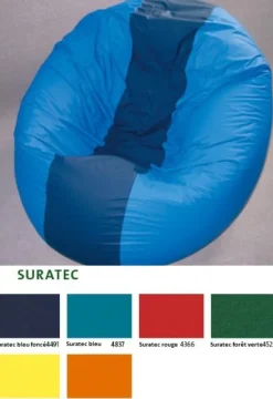 Pouf-poire Malta - grand, en tissu Suratec - dimension : ø 130 x ep. 27cm - poids limite 150 kg