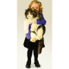 Poupée-peluche chat tricolore - 71 cm