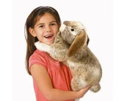 Poupée-peluche lapin à oreilles pendantes - 43 cm