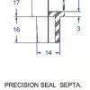 Precision sealr rubber septa 14/20 joints x 100