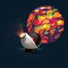 Projecteur Aura + disque liquide multi-couleurs