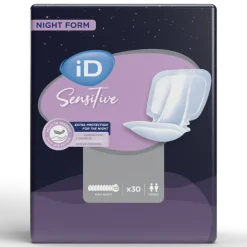 Protection anatomique iD Sensitive Form Maxi Night - 1 carton de 120 unités