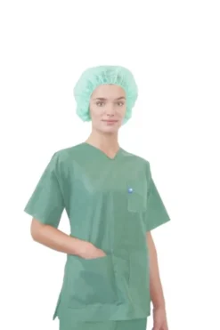 Pyjama de bloc (tunique et pantalon) - vert - 1 carton de 25