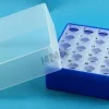 Rack cryo bleu pour tube EPPENDORF 5 ml - 5 x 5 emplacements h 67 mm PP