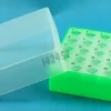 Rack cryo vert pour tube EPPENDORF 5 ml - 5 x 5 emplacements h 67 mm PP