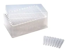 Rack de tubes 1,2 ml 12 barrettes de 8 tubes stérile naturel x 10