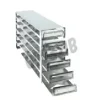 Rack inox -80°C armoire, pour cryoboites de 2ml, ouverture frontale max 52mm