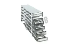 Rack inox -80°C armoire, pour cryoboites de 2ml, ouverture frontale max 52mm