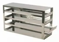 Rack inox à tiroirs h x l x p 228 x 558 x 140 mm 6 x 4 boîtes hauteur 50 mm