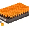 Rack LowBase Rack-96 with profil bas LidLock,0,3 ml Tubes with External bouchon à viss x 10