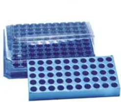 Rack pour flacons 15 x 45 mm 50 positions