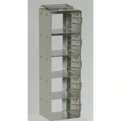 Rack 5 étages pour boîte (75x75x51 mm) de 25 tubes 2 ml pour Voyageur plus