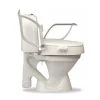 Rehausseur de toilettes Etac Cloo - hauteur réglable 6 ou 10 cm, inclinaison réglable - avec accoudoir