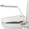 Rehausseur de toilettes Etac Hi-Loo - incliné, avec accoudoirs - à visser mais déclipsable
