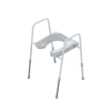 Rehausseur de WC sur pieds Prima Classic - avec accoudoirs, avec découpe - blanc