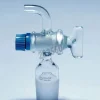 Robinet clé verre pour flacon tubulé