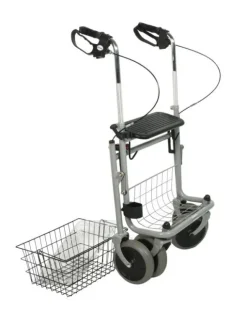 Rollator avec siège 4 roulettes - CRISTALLO