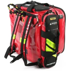 Sac à dos d'intervention Intrepid 60 l - rouge PVC - 5 poches multiusage cristal