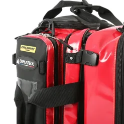 Sac à dos d'intervention Intrepid 60 l - rouge PVC - 5 poches multiusage cristal