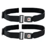 Sangles de maintien patient- boucle métal - noir - jeu de 2 pour chaise ou brancard