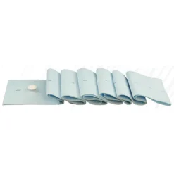 Sangle UU - pour capteurs Toco et US - 120 cm x 60 mm - avec bouton - bleu - 1 boîte de 100