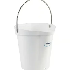 Seau gradué bec verseur 6 l blanc pour laboratoire