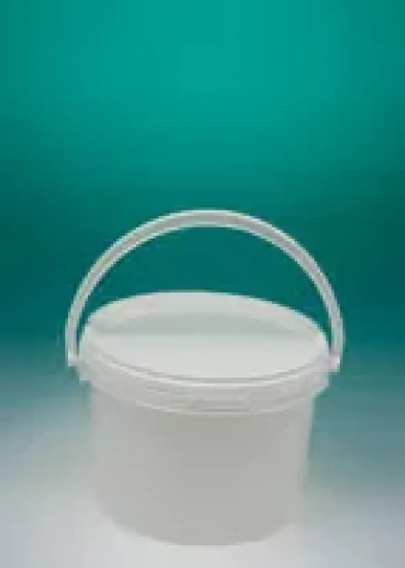 Seau 3 l PP blanc hauteur 139 mm Ø 184 mm avec cape rentrante coiffante blanc x 80